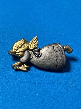 Gold & Silver Angel Brooch - Two-Tone Women’s Pin